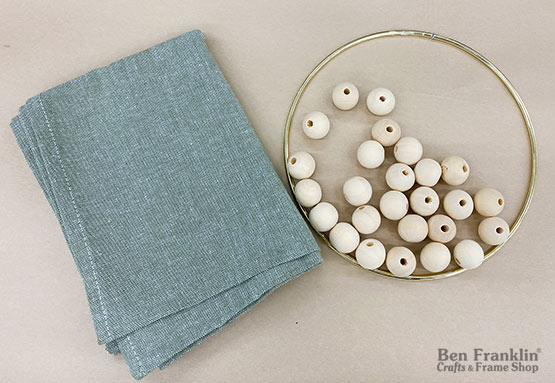 DIY Wood Bead Towel Holder