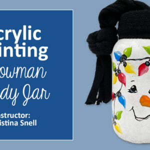 Acrylic Painting Snowman Jar