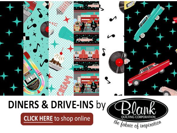 Diners & Drive-Ins Fabric collection by Blank Quilting