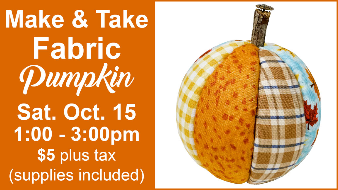 Make and Take Fabric Pumpkin