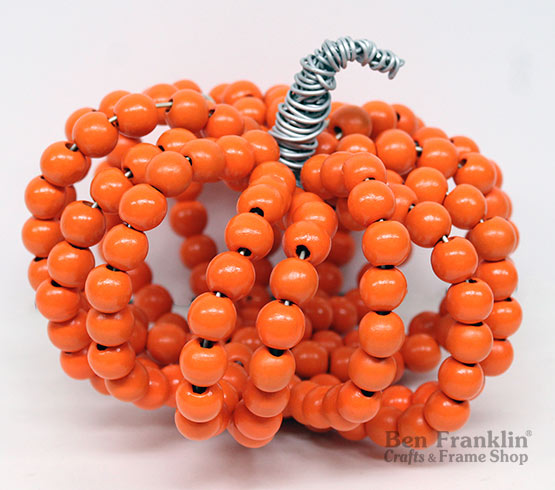 DIY Orange bead pumpkin