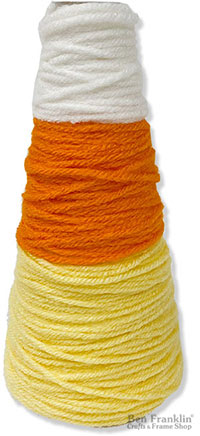 Yarn Candy Corn craft