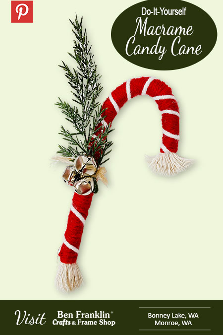 DIY Macrame Candy Cane