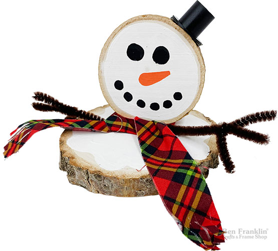 DIY Melted Snowman Wood Slices