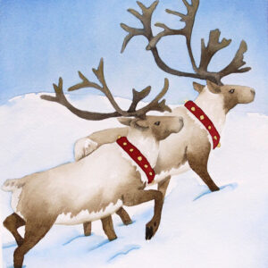 Watercolor Painting Class: Reindeer