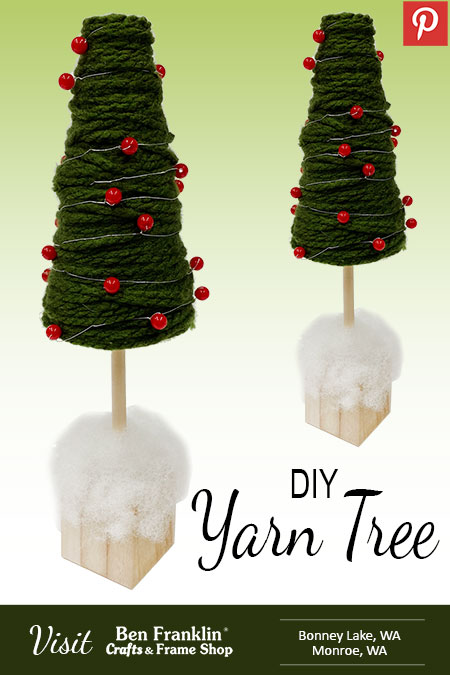 DIY Yarn Tree Pin