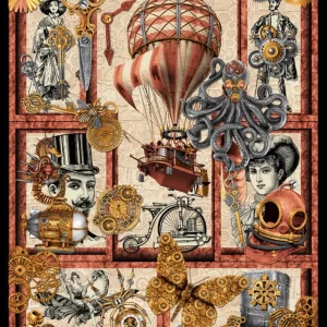 Alternative Age fabric panel by Urban Essence Designs for Blank Quilting