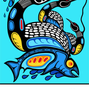 Healing Waters fabric panel by Mark Anthony Jacobson for Northcott Fabrics