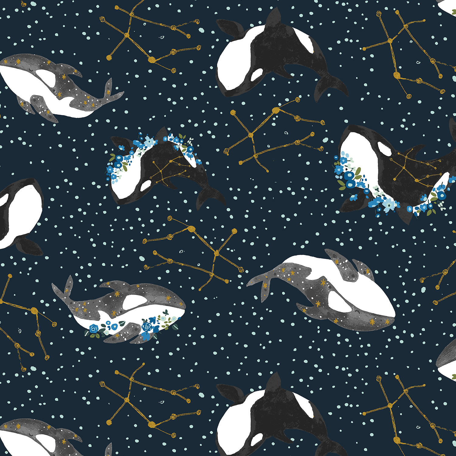 COSMIC SEA fabric by Calli and Co for Cotton and Steel