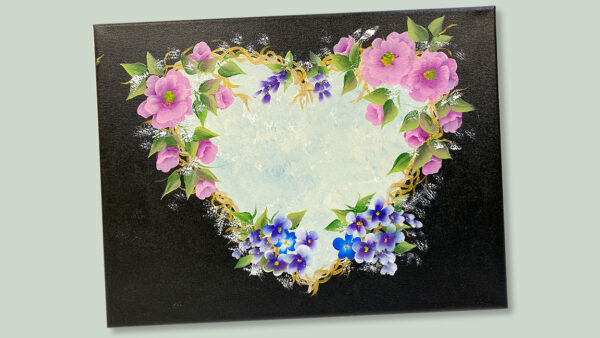 One Stroke Painting - Heart