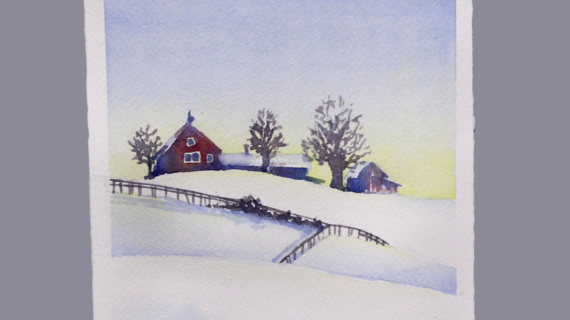 Watercolor Painting Class: Farmhouse