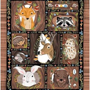 FOREST CRITTERS fabric panel by Laura Konyndyk for Blank Quilting