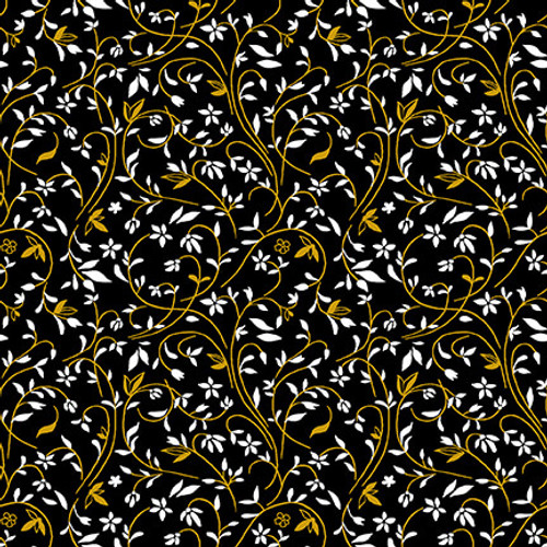 Black, White & 24 Karat fabric by Color Principle for Henry Glass