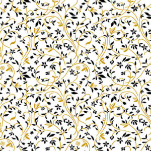 Black, White & 24 Karat fabric by Color Principle for Henry Glass