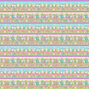 HOPPY EASTER GNOMIES fabric by Shelly Comiskey for Henry Glass Fabrics.