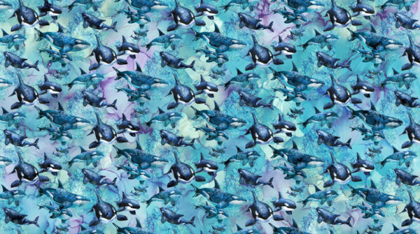 WHALE SONG fabric collection by Deborah Edwards and Melanie Samra with whale prints from Jody Bergsma for Northcott Fabrics
