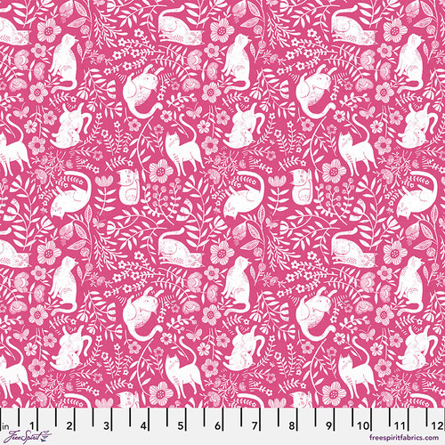 HERE KITTY KITTY fabric | PWCD054.XPINK - Ben Franklin