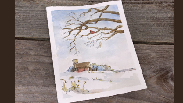 Watercolor Painting - Farm