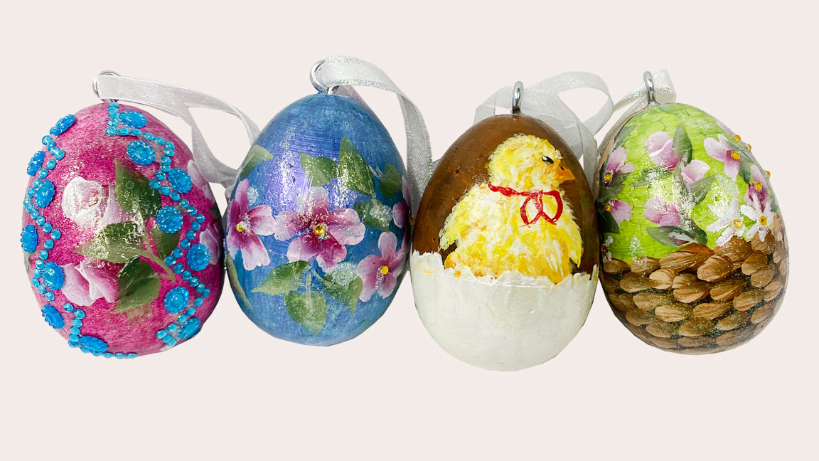 One-Stroke Painting Easter Eggs
