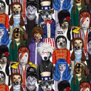 PETS ROCK fabric by Michael Miller Fabrics