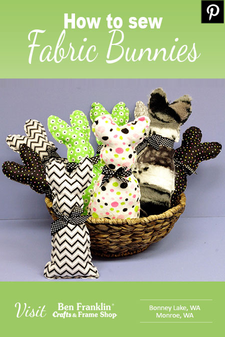How to sew Easter Fabric Bunnies - Pinterest