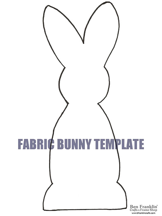Easter Fabric Bunnies - template
