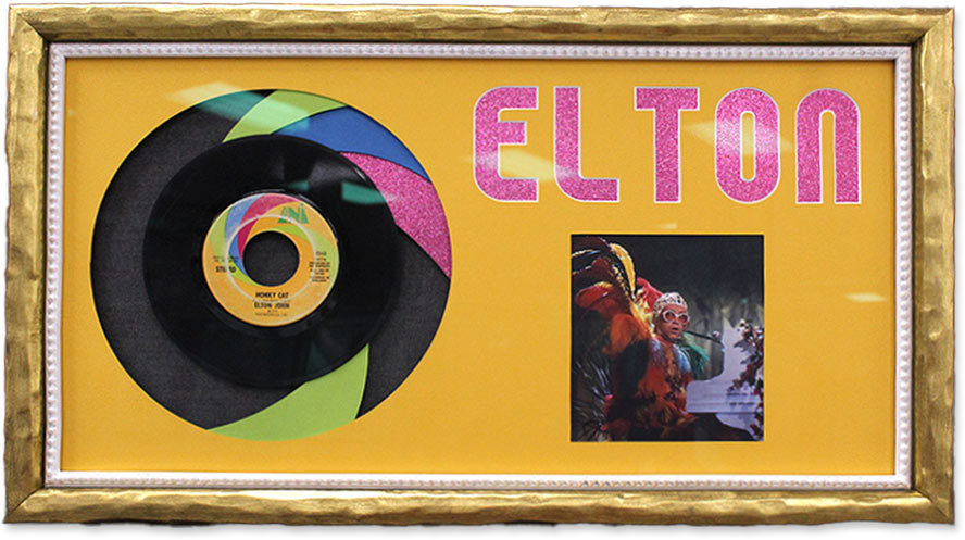 Framed Elton John Vinyl Record