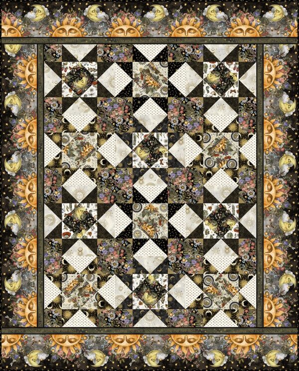 THE SUN, THE MOON, AND THE STARS! fabric quilt kit by Jason Yenter for In The Beginning Fabrics