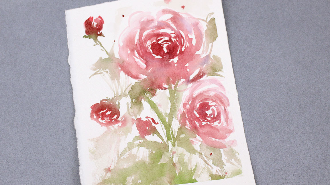 Watercolor Painting Class - Roses