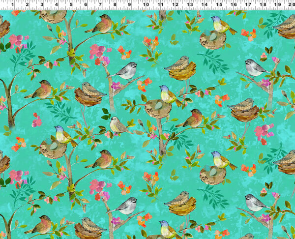 FEATHERED FRIENDS fabric by Sue Zipkin for Clothworks Fabric