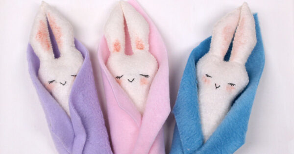DIY All-Tucked-In-Blanket Bunny