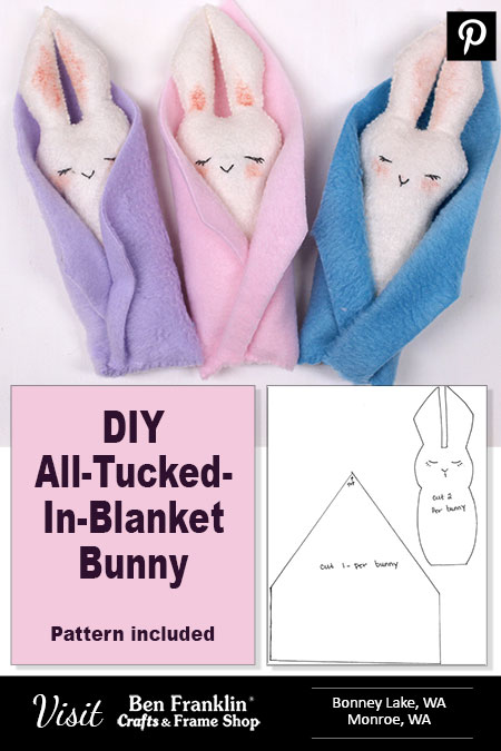 DIY All-Tucked-In-Blanket Bunny PIN