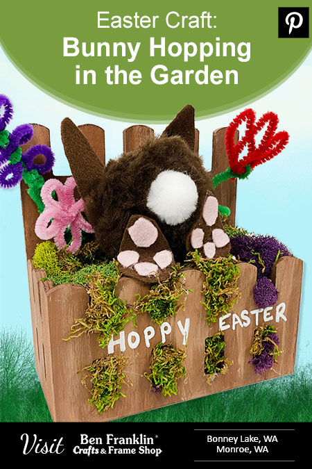 Bunny Hopping in the Garden - Easter DIY Craft - PIN