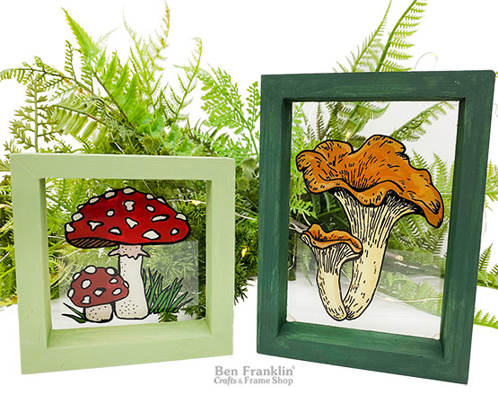 Glass Painting Technique - mushrooms