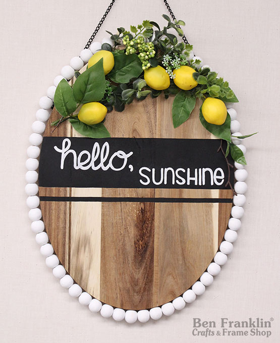 Hello Sunshine Wood Sign