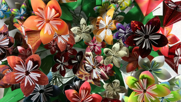 Origami Flower Making