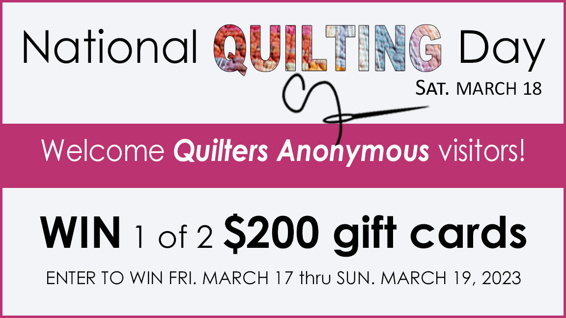 National Quilting Day & Quilters Anonymous Visitors