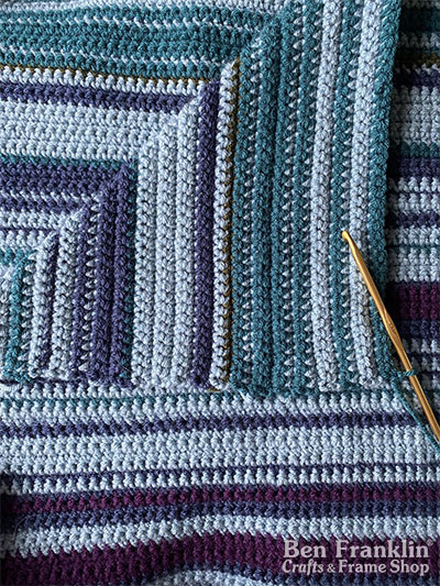 Temperature Blanket in progress