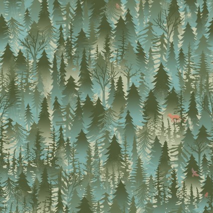 FOREST CHATTER fabric from Maywood Studio