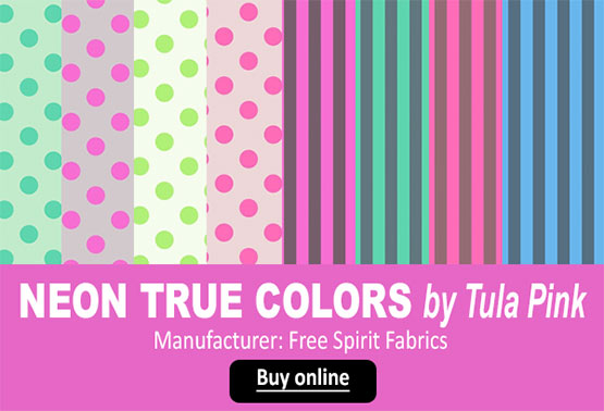 Neon True Colors Tula Pink Fabric Collection