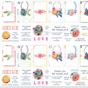 BOHO BLOOMS fabric panel by Kelli May-Krenz for Free Spirit Fabrics