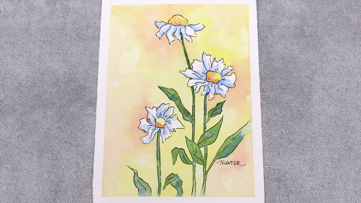 Watercolor Painting Class: Daisies