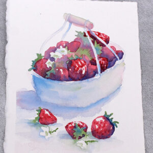 Watercolor Painting Class: Strawberries