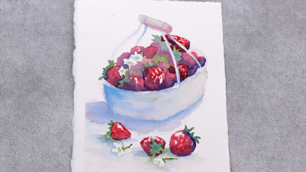 Watercolor Painting Class: Strawberries