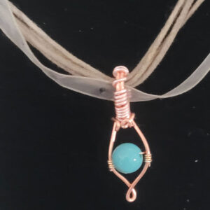 Wire Wrap Pendant with Sebra