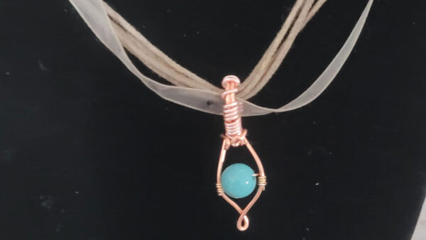 Wire Wrap Pendant with Sebra