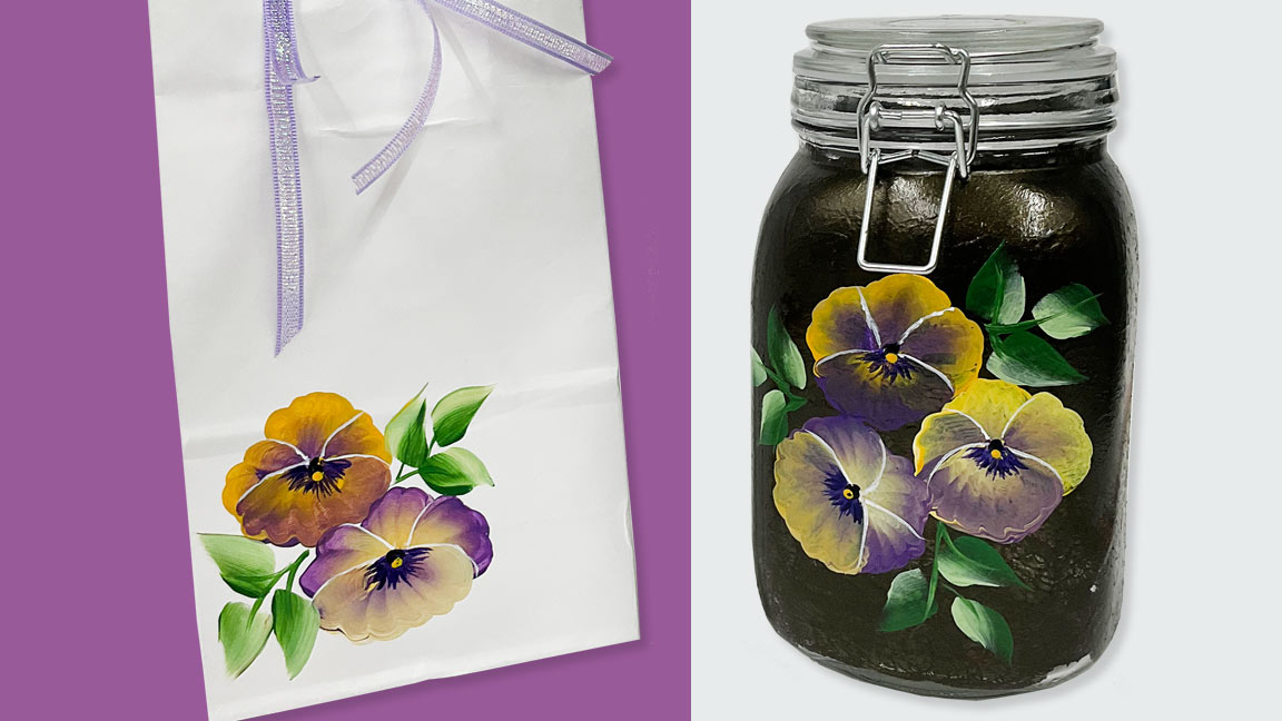 One Stroke Painting class: Pansies