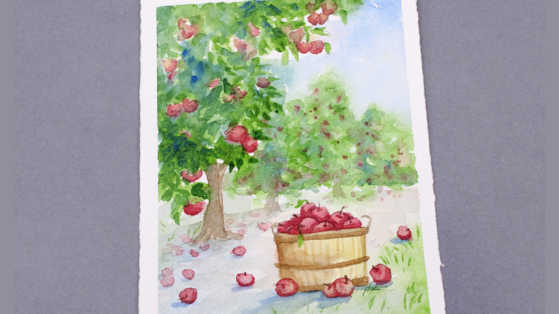 Watercolor Painting class - orchard