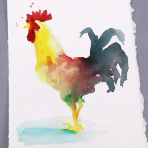 Watercolor Painting Class - Rooster