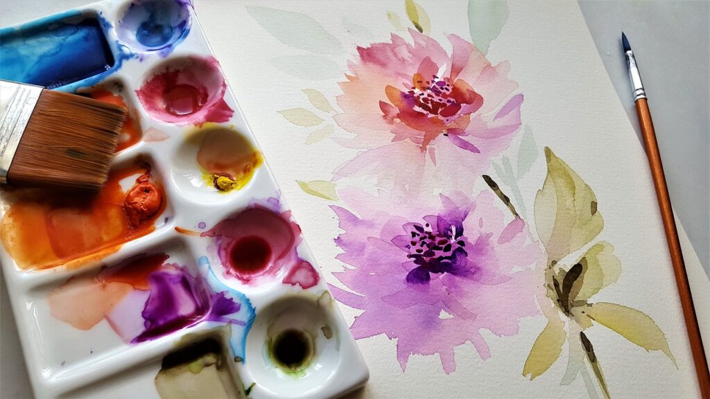 Watercolor Painting - flowers